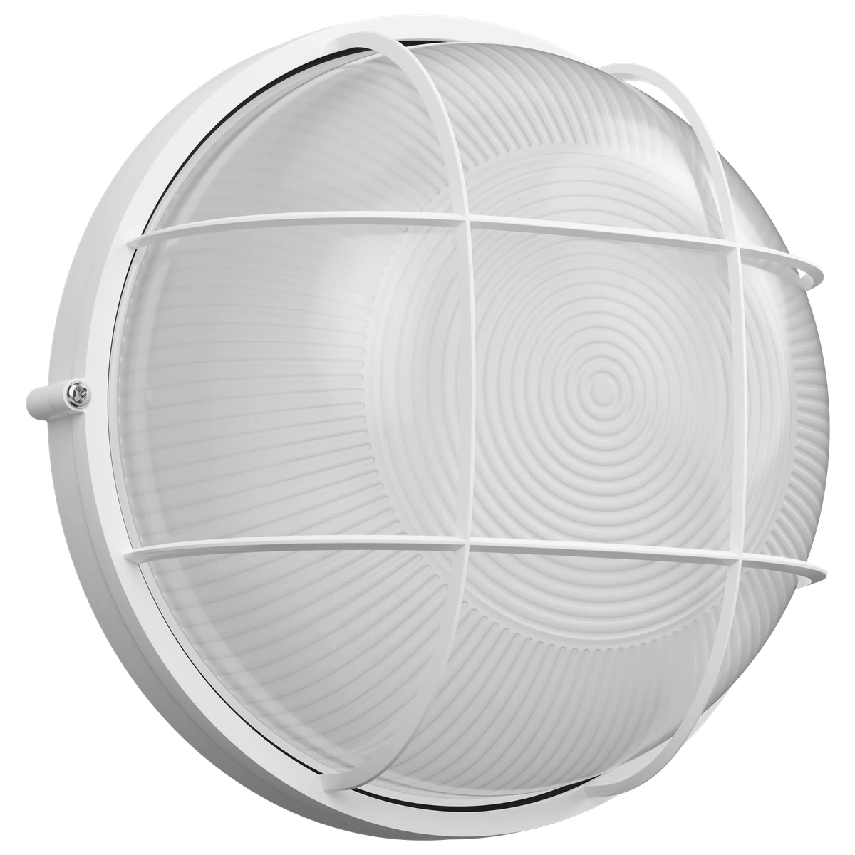 Светильник НПБ1102, белый, круглый с решеткой, 100 Вт, IP54